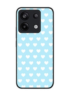 Stylizedd Rugged Black Edge Case for Xiaomi Redmi Note 13 Pro 5G, Slim fit Case Flexible Anti Drop TPU Gel Thin Cover -  Baby Blue Hearts  - Image 1