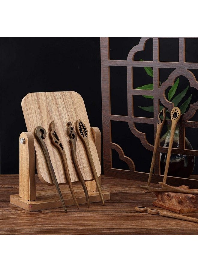 Chuangdi - 8 Pieces Wooden Hair Sticks Japanese Hair Chopstick For Women Bun Maker Chinese Chopstick Hair Pins For Women Long Hair Handmade Chignon Maker Hair Accessories (Classic Pattern) - Image 1