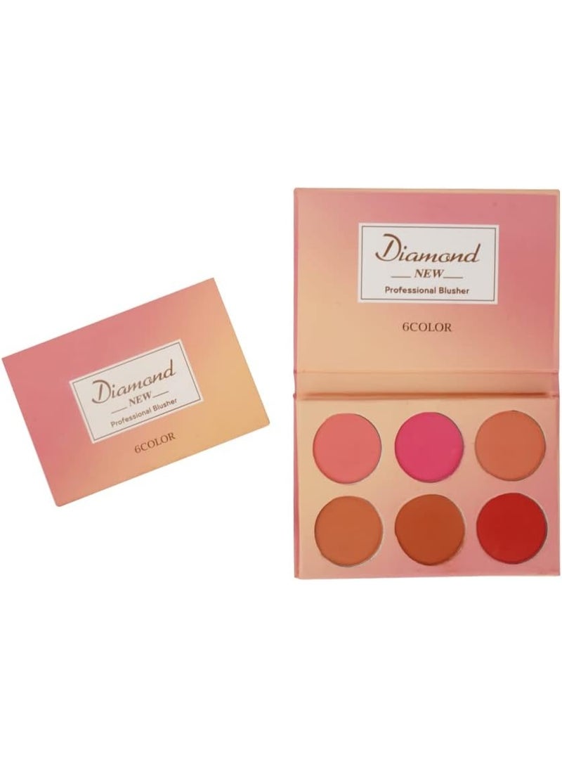 Diamond Powder Blusher Diamond 6 Color Palette - Image 1