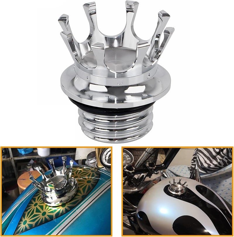 REWOLFNUS Crown Style Motorcycle Gas Cap Cover - Image 2