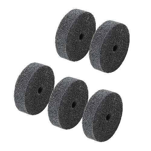 LUO KE 𝐋𝐮𝐨 𝐤𝐞 5 Pcs 3'' Fiber Buffing Wheel - 3/8'' Arbor Hole Replacement Fiber Buffing Polishing Wheels for Bench Buffer/Bench Grinder - Image 3