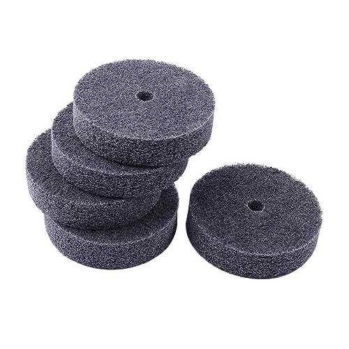 LUO KE 𝐋𝐮𝐨 𝐤𝐞 5 Pcs 3'' Fiber Buffing Wheel - 3/8'' Arbor Hole Replacement Fiber Buffing Polishing Wheels for Bench Buffer/Bench Grinder - Image 1