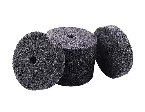 LUO KE 𝐋𝐮𝐨 𝐤𝐞 5 Pcs 3'' Fiber Buffing Wheel - 3/8'' Arbor Hole Replacement Fiber Buffing Polishing Wheels for Bench Buffer/Bench Grinder - Image 2