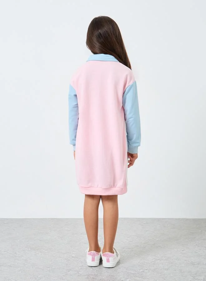 Styli Styli Girls White Polo T-Shirt Dress