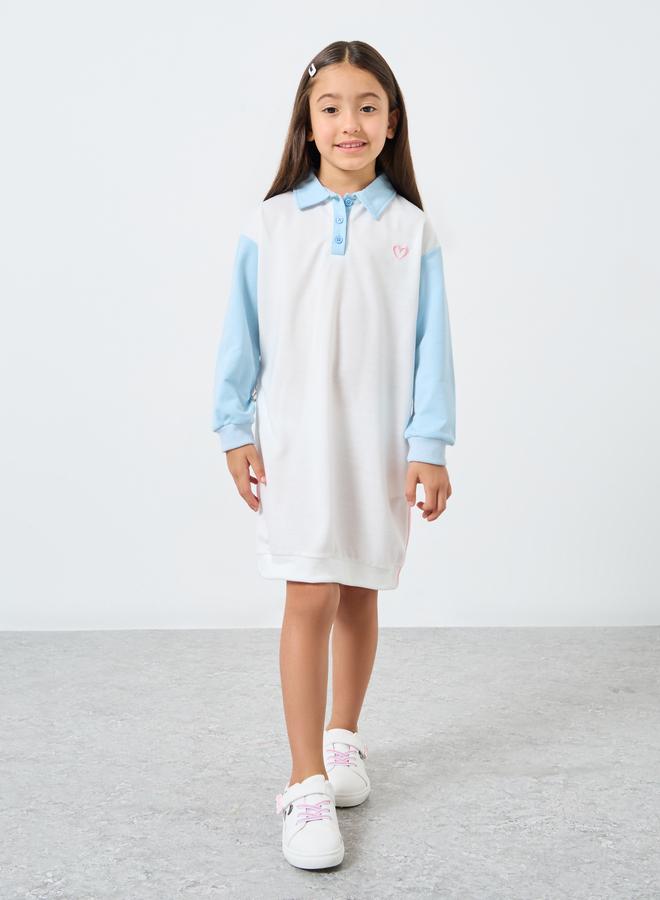 ستايلي فستان تيشيرت بياقة بولو - Image 1