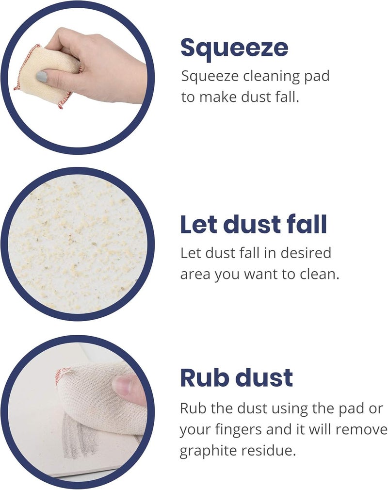 Pacific Arc Dry Cleaning Pads Small for Drafting, Art, Architecture, and Graphite - Image 4