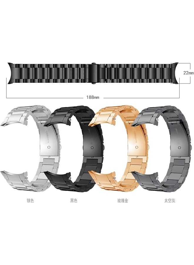 erorex Compatible For Samsung Galaxy Watch 6 Classic 47Mm 43Mm 5 Pro 45Mm Bands No Gaps 20Mm Stainless Steel Metal Watch Strap Compatible For Samsung Galaxy Watch 6 5 4 40Mm 44Mm Bands - Image 3