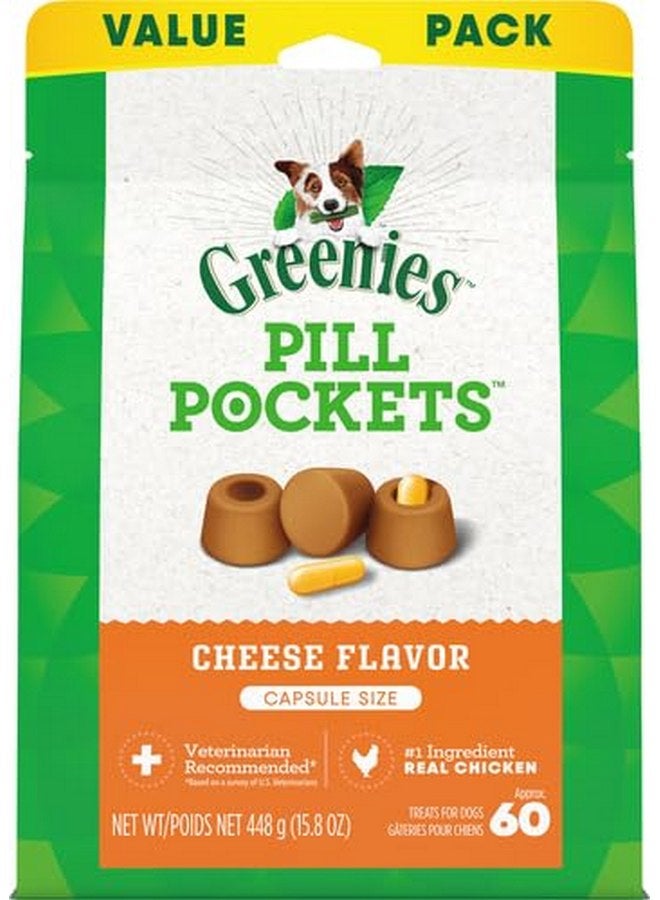 GREENIES PILL POCKETS for Dogs Capsule Size Natural Soft Dog Treats, Cheese Flavor, 15.8 oz. Pack (60 Treats) - Image 4