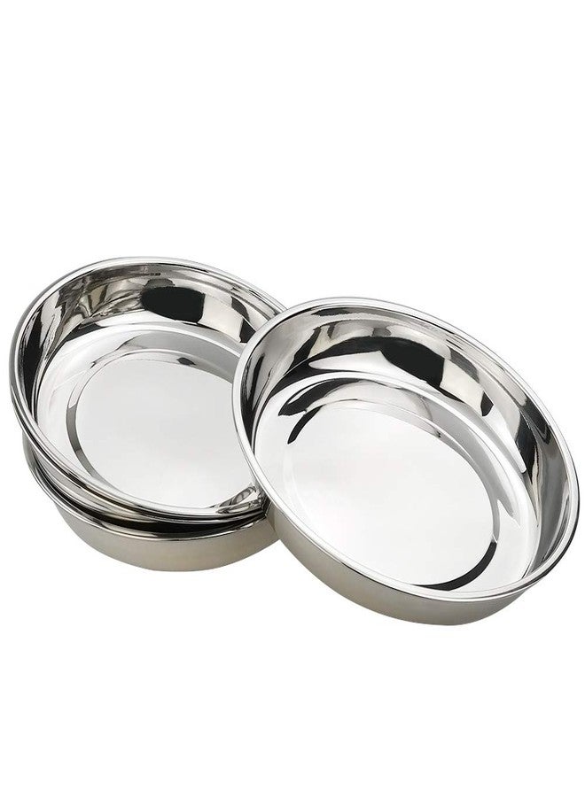 Kekow Stainless Steel Dinner Plate, Large Round Plates, 10-INCH, 4-Pack - Image 3