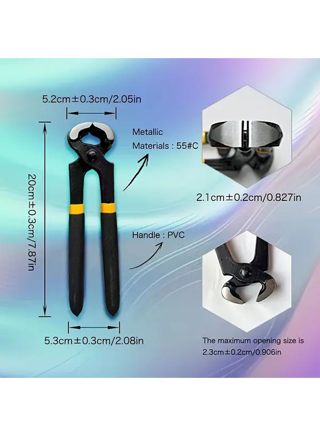 200 ملم كماشة متعددة الوظائف عالية الجودة من فولاذ 45 مريحة في القبضة لسحب المسامير في النجارة وربط الأسلاك ومشاريع DIY - Image 1