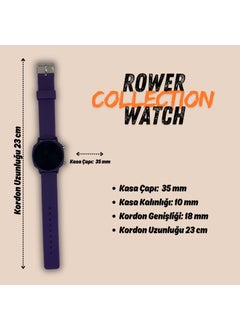 ROWER Women's and Men's Silicone Strap Water Resistant Wristwatch  - Image 3