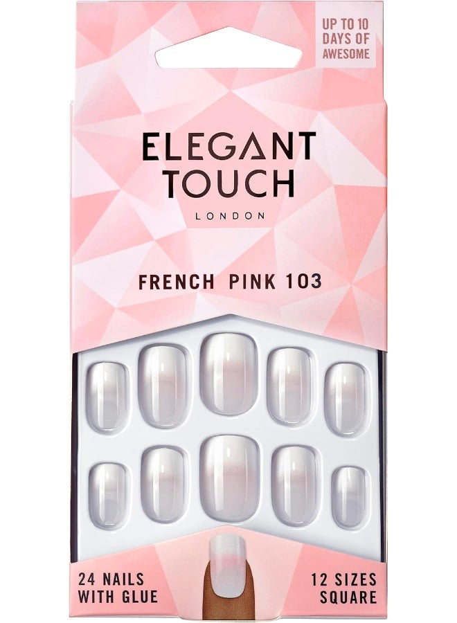 ELEGANT TOUCH أظافر أمريكية للبنات، وردي - Image 1