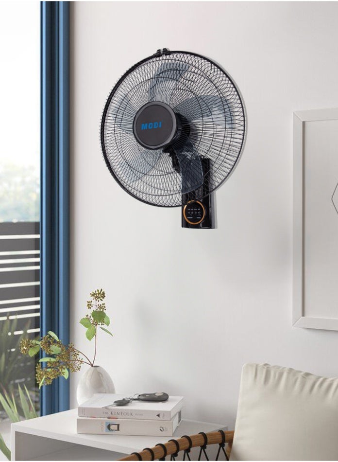 MODI 16-Inch Wall Fan with Remote Control  3-Speed Settings Oscillating Wall Mounted Fan Timer Function Quiet & Energy Efficient for Home, Bedroom & Office ( WITH REMOTE 1 PIECE ) - Image 3