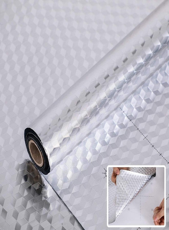 SKOFRI Kitchen Backsplash Aluminum Foil Sticker Oil/Waterproof Self Adhesive Paper for Countertop Drawer Cabinets Shelf Liner, Peel and Stick - Image 1