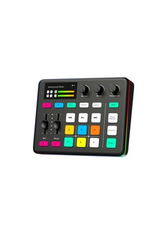 Brinaoki Gaming Audio Interface, Pro-preamp with 48V Phantom Power, Voice Changer & DJ Mixer Effects, RGB Lighting for Live Streaming, Podcasting, Recording, Stream Deck Compatible, Gaming Audio Mixer  - Image 1