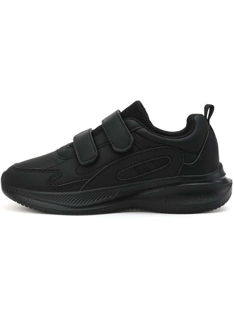 Sky View Boys Girls Sneakers Hook and Loop Kids Sports Shoes Unisex Lightweight Breathable Athletic Running Tennis Fitness School Shoes for Toddler/Little Kid/Big Kid Black  - Image 2