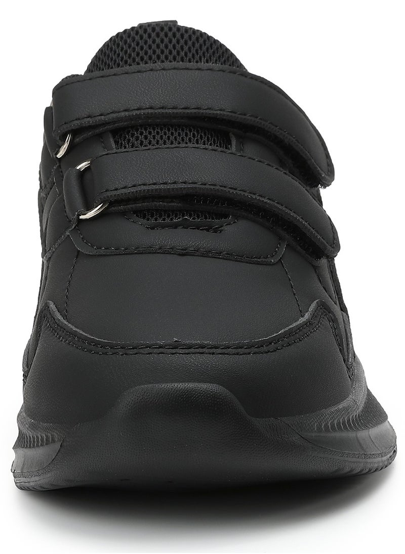 Sky View Boys Girls Sneakers Hook and Loop Kids Sports Shoes Unisex Lightweight Breathable Athletic Running Tennis Fitness School Shoes for Toddler/Little Kid/Big Kid Black  - Image 3