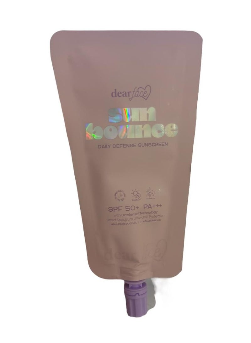 dear face Sun bounce daily defense sunscreen