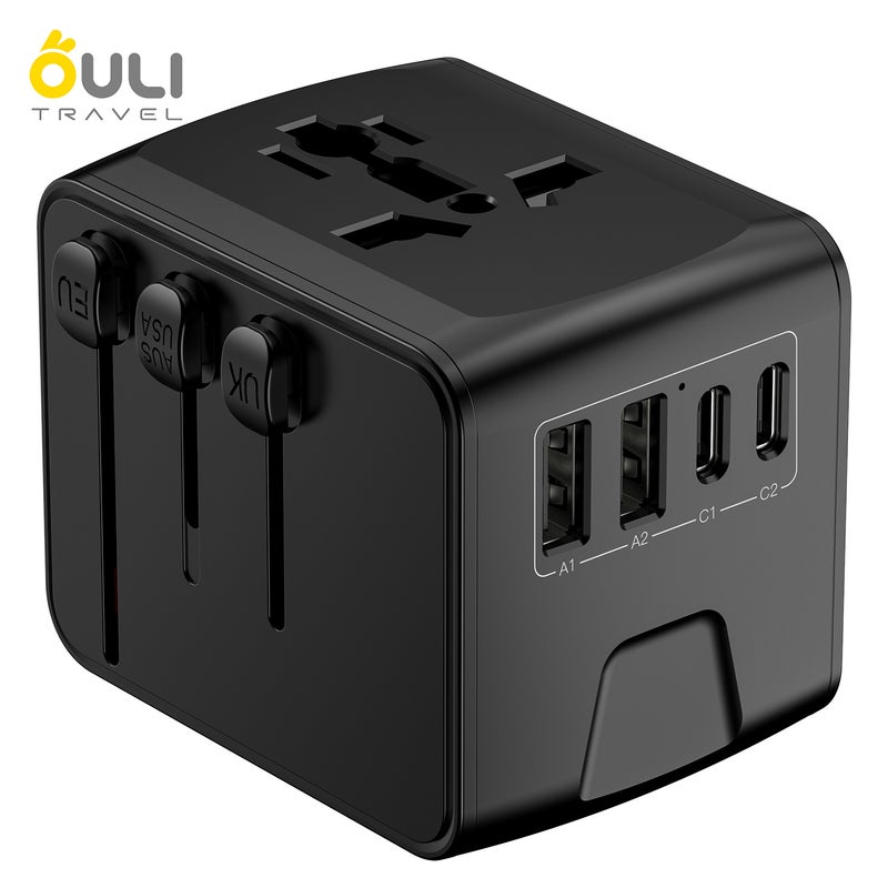 New Smart Recognition Output Converter Plug with 3 USB + TYPE-C for International Travel, Business, and Study Abroad
