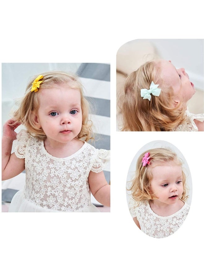 40 قطعة دبابيس شعر للأطفال - مشابك شعر بأقواس للبنات بأحجام صغيرة، مشابك تمساح للأطفال الرضع والأطفال الصغار، 40 لونًا - Image 4