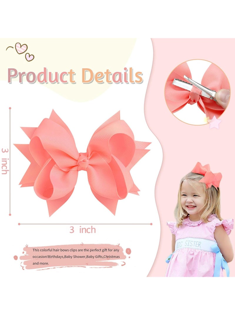 40 قطعة دبابيس شعر للأطفال - مشابك شعر بأقواس للبنات بأحجام صغيرة، مشابك تمساح للأطفال الرضع والأطفال الصغار، 40 لونًا - Image 2