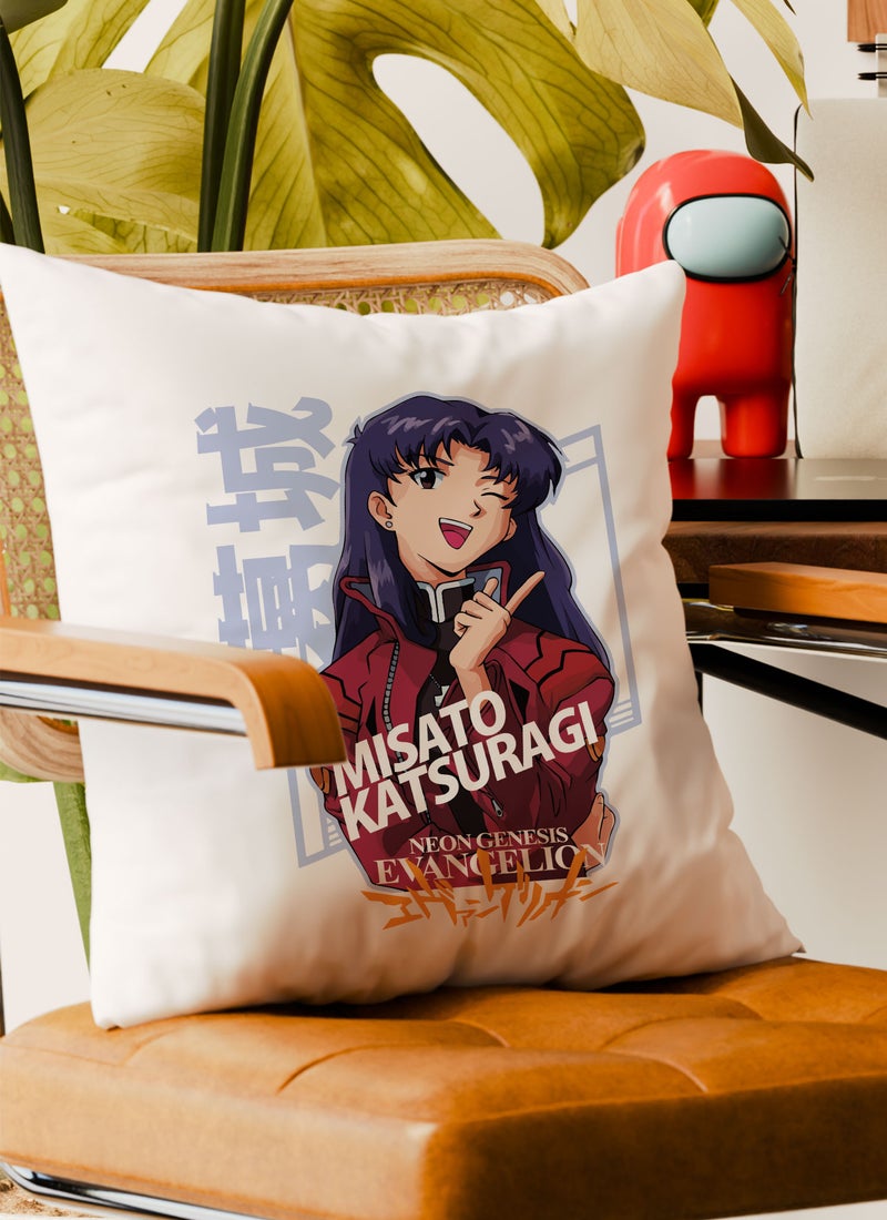 LOUD UNIVERSE Neon Genesis Evangelion Jar Neon Genesis Evangelion Couch Cushion Misato Katsuragi Decorative Cushion Cute Anime Character Anime Character Fan- - Image 4
