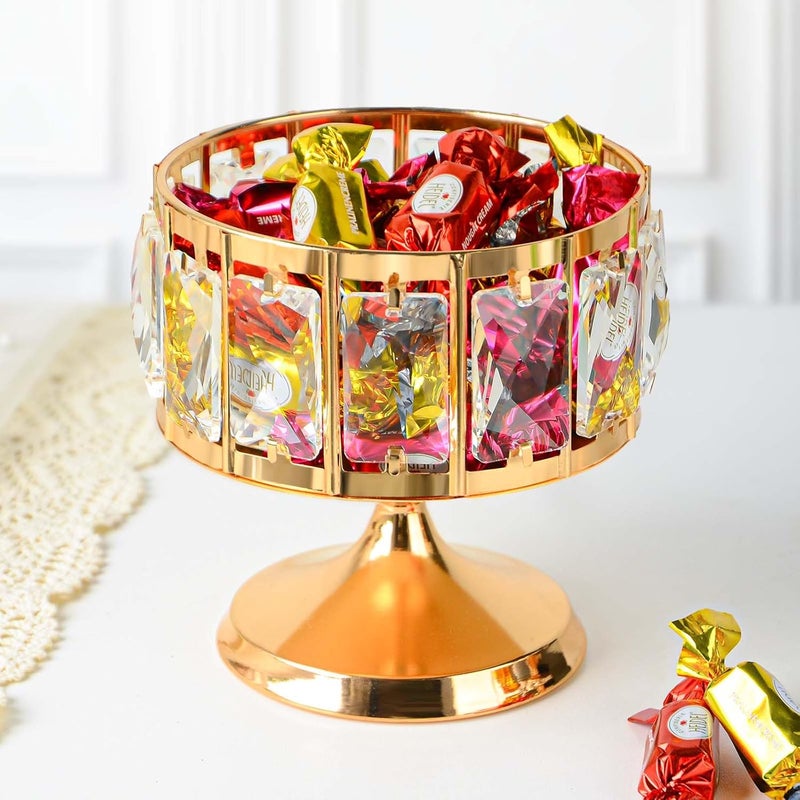 kolnlala Crystal Fruit Bowl for Kitchen CounterCrystal decorative plate for counter PartiesWedding Table Centerpiece storage decorative bowlS - Image 5
