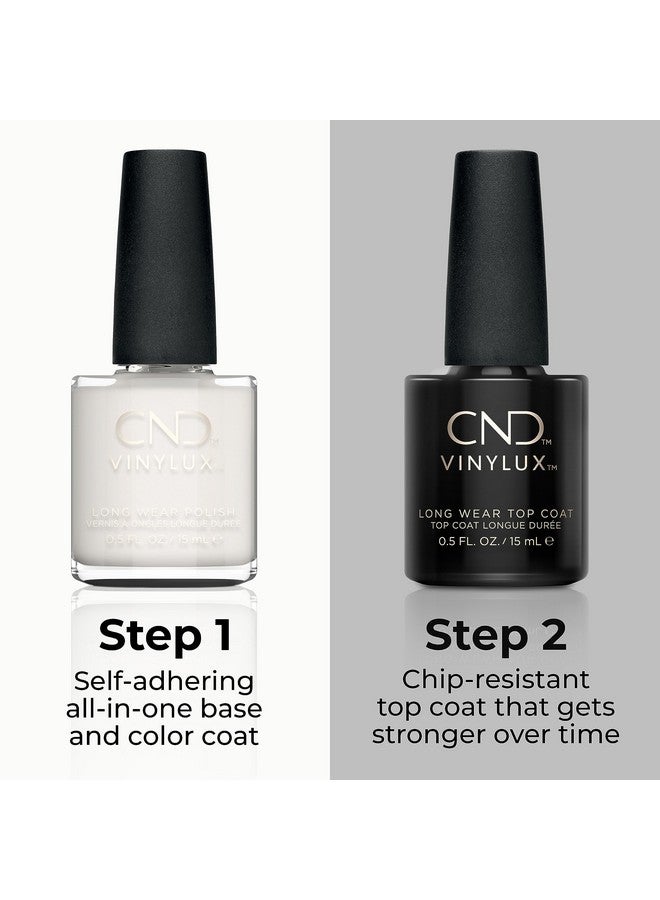 سي إن دي طلاء أظافر فينيلوكس لونج وير أبيض، لون مقاوم لللمعان والتقطيع، 0.5 أونصة سائلة - Image 4