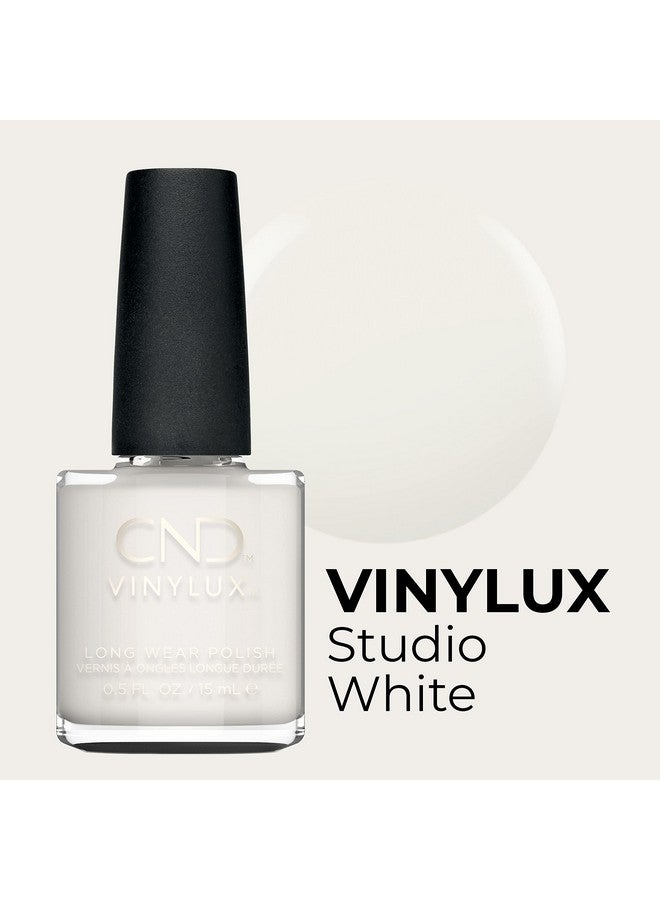 سي إن دي طلاء أظافر فينيلوكس لونج وير أبيض، لون مقاوم لللمعان والتقطيع، 0.5 أونصة سائلة - Image 2
