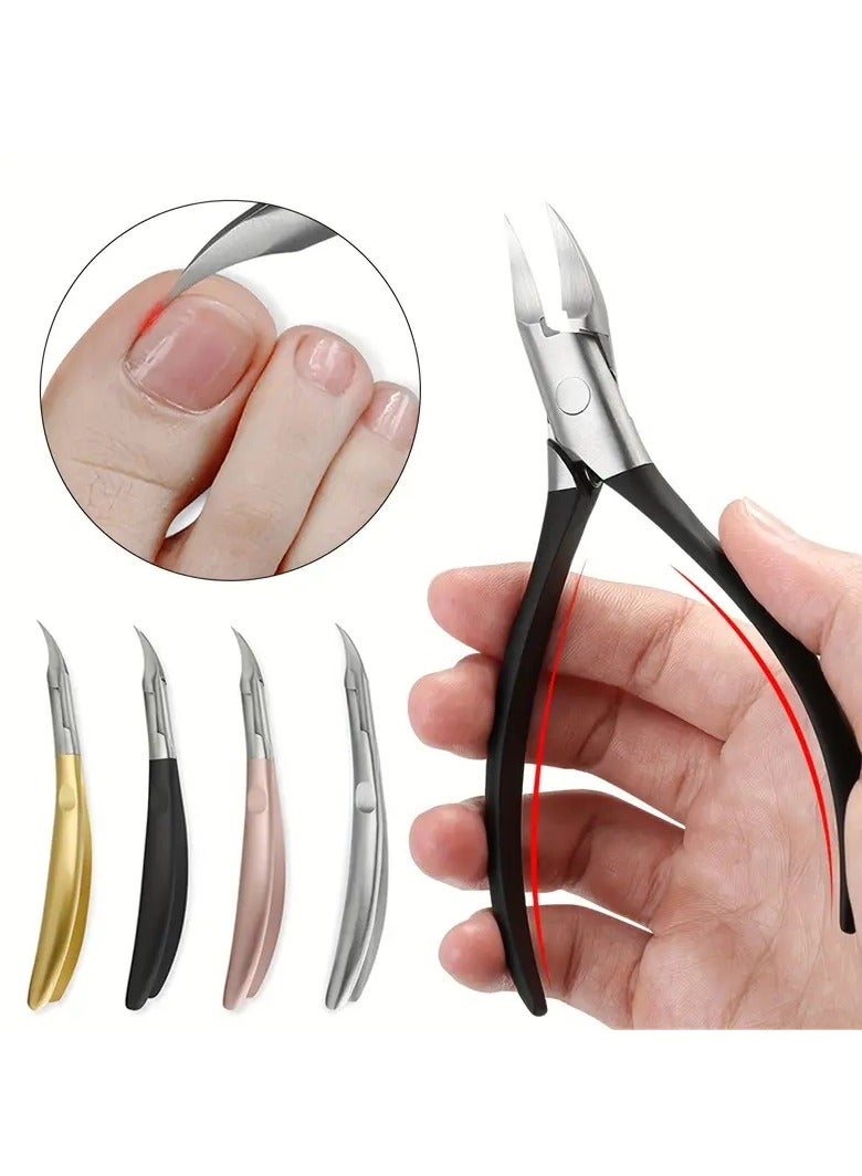 ORiTi Professional Nail Scissors Plier Stainless Steel Cuticle Nipper Dead Skin Remover Toenail Clipper Manicure Tools COLOR GOLD - Image 2