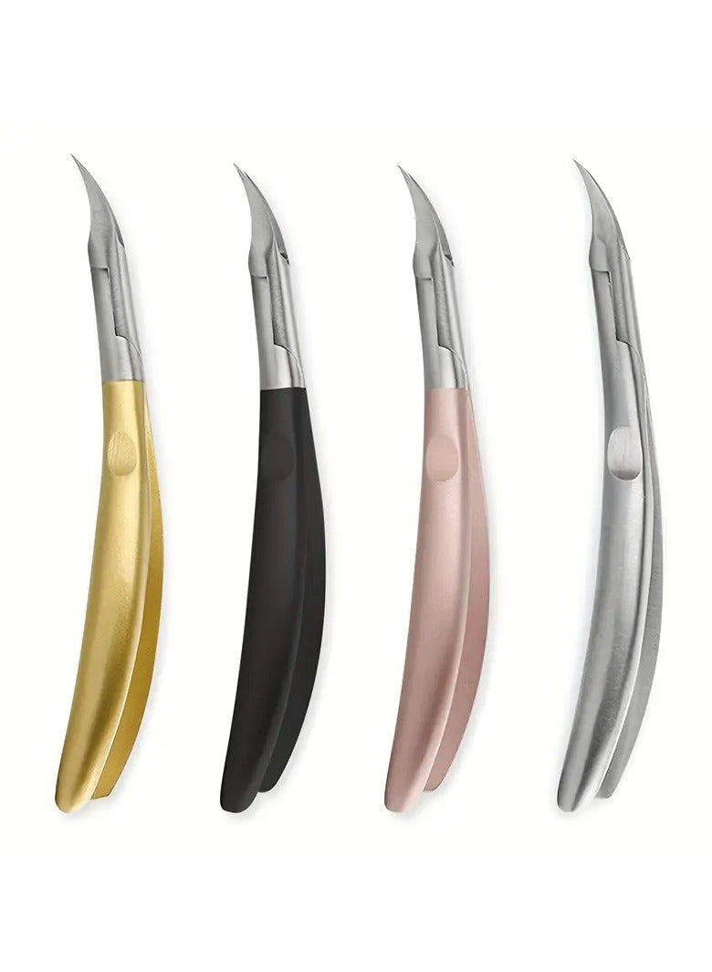 ORiTi Professional Nail Scissors Plier Stainless Steel Cuticle Nipper Dead Skin Remover Toenail Clipper Manicure Tools COLOR GOLD - Image 4