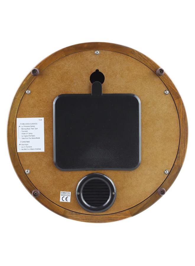 Rhythm Cmh723cr06 27cm Wooden Creative Silent European Style Wall Clock For Living Room - Image 2