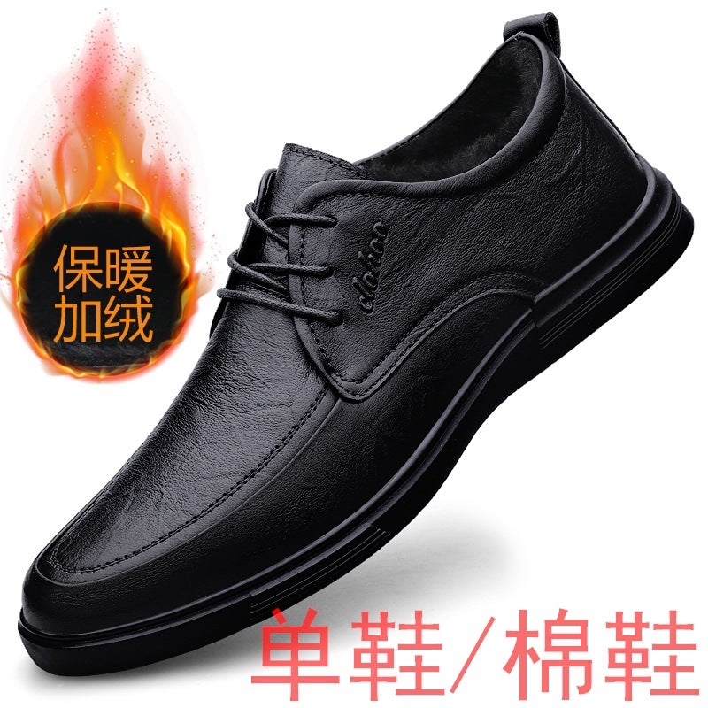 Plus Size 46 Business Casual Leather Shoes Men'S Flat Driving Shoes Four Seasons Lace-Up Professional Work Shoes Cowhide Men'S Shoes - Image 5