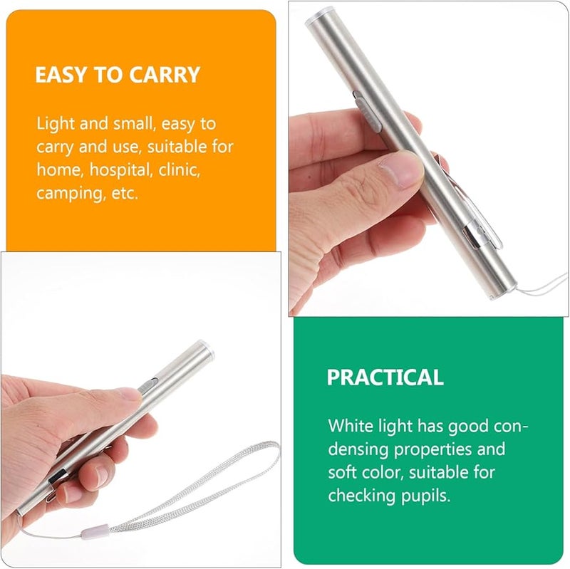 Medical Pen Light Portable USB Rechargeable LED Flashlight with Pupil Gauge for Doctors Nurses Home Emergency Use - Image 3