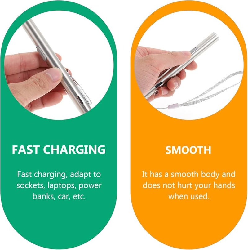 Medical Pen Light Portable USB Rechargeable LED Flashlight with Pupil Gauge for Doctors Nurses Home Emergency Use - Image 5