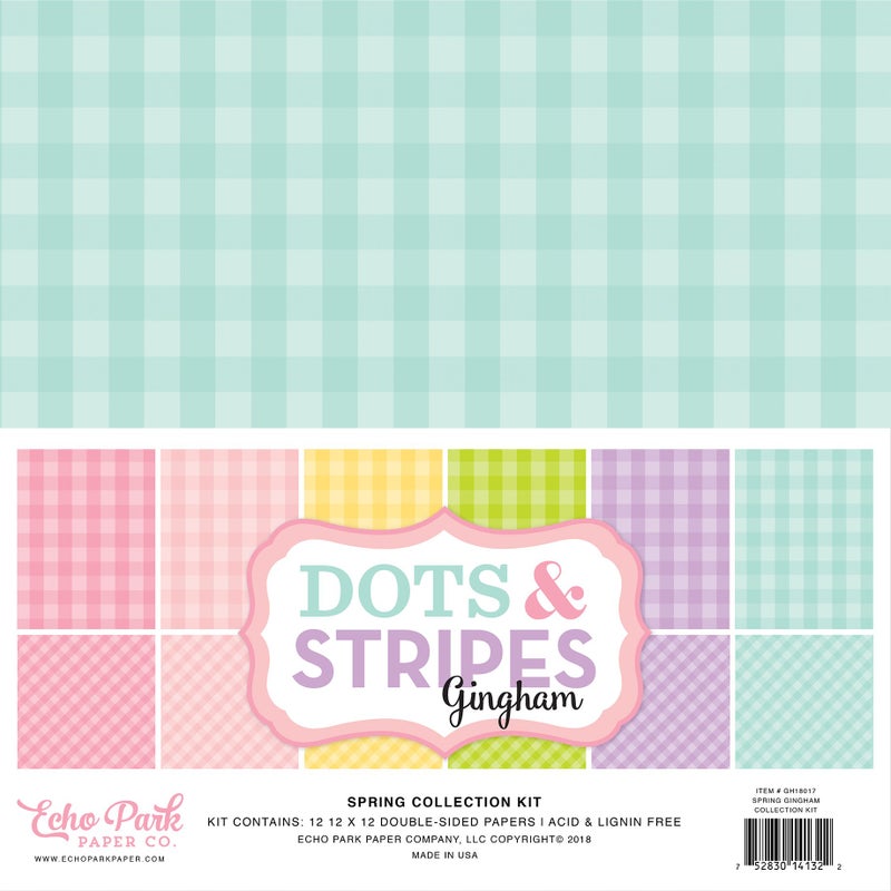 Echo Park Paper Company Spring Gingham Collection Kit 12-x-12-Inch - Image 3