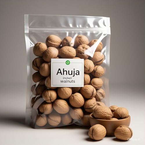 Ahuja Mart Ahuja Premium Natural Inshell Dried Walnut 1kg | Large Size | Inshell Walnuts Akhrot | Delicious & Crunchy Walnuts | Rich in Protein, Iron & Antioxidants | Premium Akhrot | Rich in Omega-3 | - Image 2