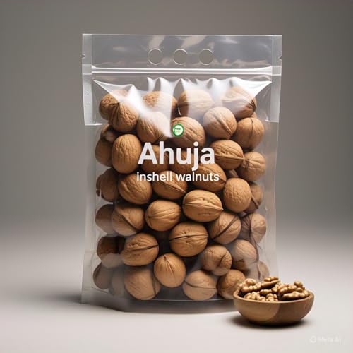Ahuja Mart Ahuja Premium Natural Inshell Dried Walnut 1kg | Large Size | Inshell Walnuts Akhrot | Delicious & Crunchy Walnuts | Rich in Protein, Iron & Antioxidants | Premium Akhrot | Rich in Omega-3 | - Image 1