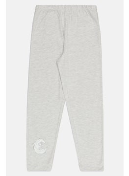 Disney Kids Girl 2 Pieces Frozen Elsa And Anna Pajama Set, Light Grey  - Image 2