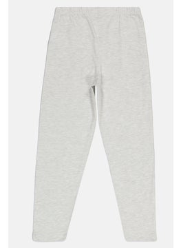 Disney Kids Girl 2 Pieces Frozen Elsa And Anna Pajama Set, Light Grey  - Image 3