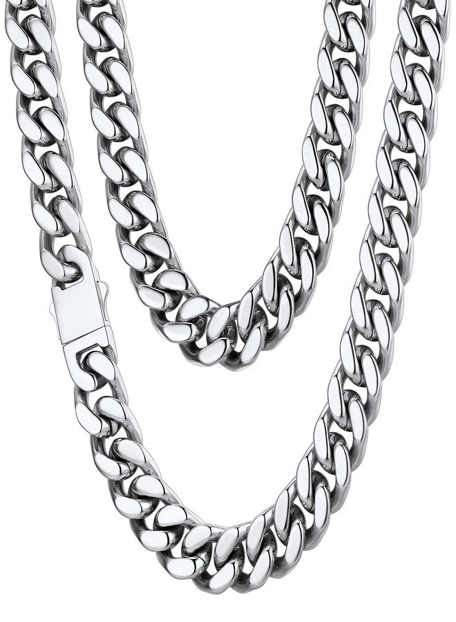 ChainsHouse 316L Stainless Steel Miami Cuban Link Chain 14mm 24inch Heavy Curb Chain Necklace Hip Hop Jewelry Gift for Men Women - Image 1