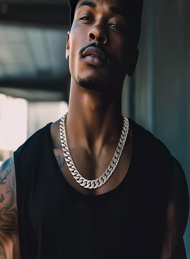 ChainsHouse 316L Stainless Steel Miami Cuban Link Chain 14mm 24inch Heavy Curb Chain Necklace Hip Hop Jewelry Gift for Men Women - Image 4