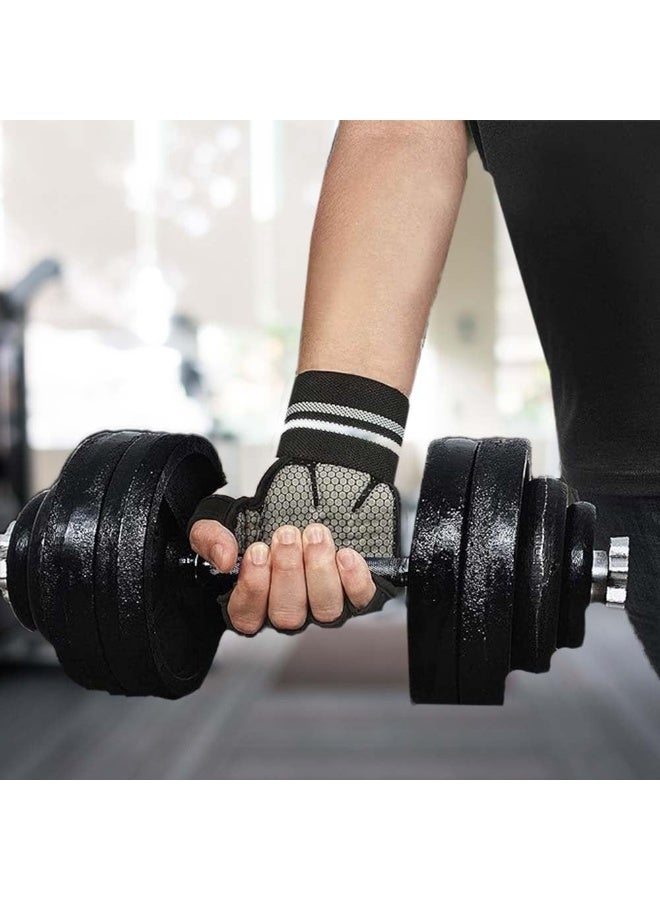 DEXO قفازات تمارين ورفع الأثقال XL للرجال والنساء - قبضة غير قابلة للانزلاق، دعم معصم قابل للتعديل، قفازات تدريب خفيفة الوزن وقابلة للتنفس لتمارين المنزل وإكسسوارات اللياقة البدنية - Image 4