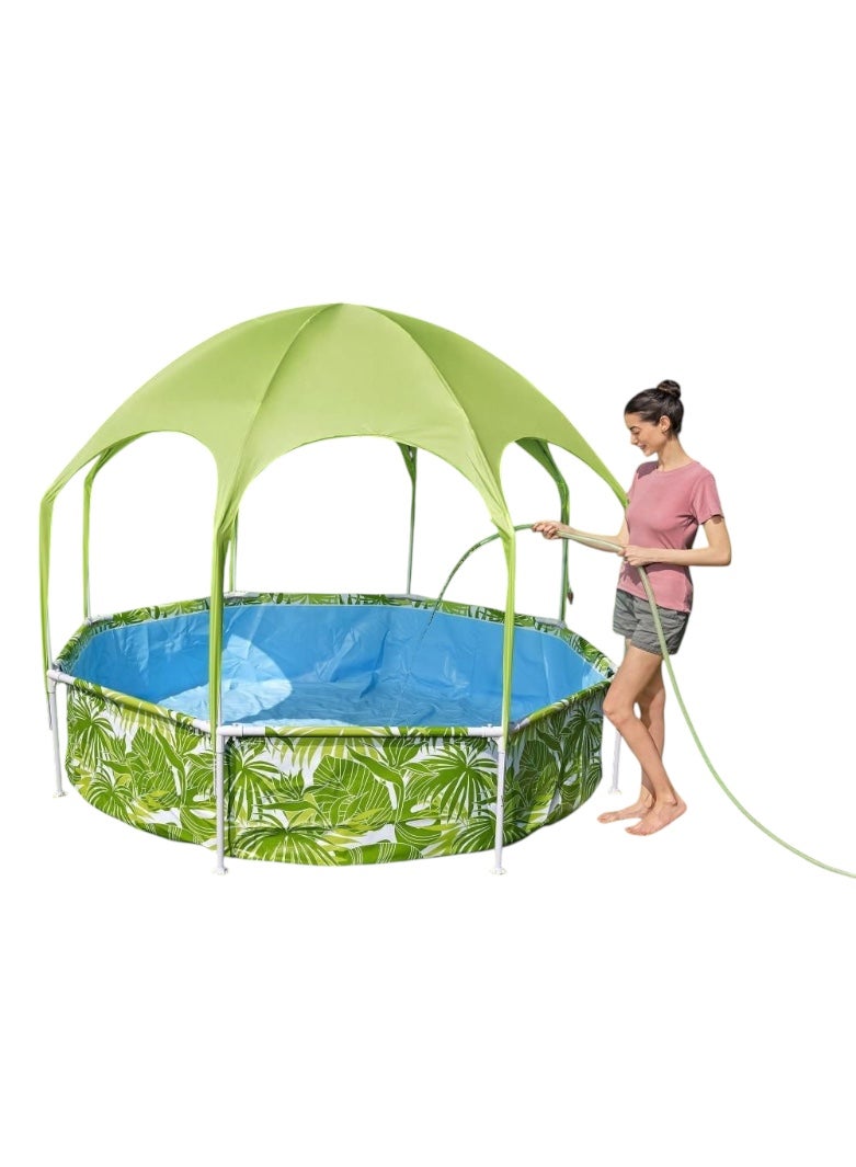 Bestway Bestway 8" x 20" (2.44m x 51cm) Kids Play Pool with Shade - Sun Protection, Safe & Refreshing Fun for Little Ones - Image 2