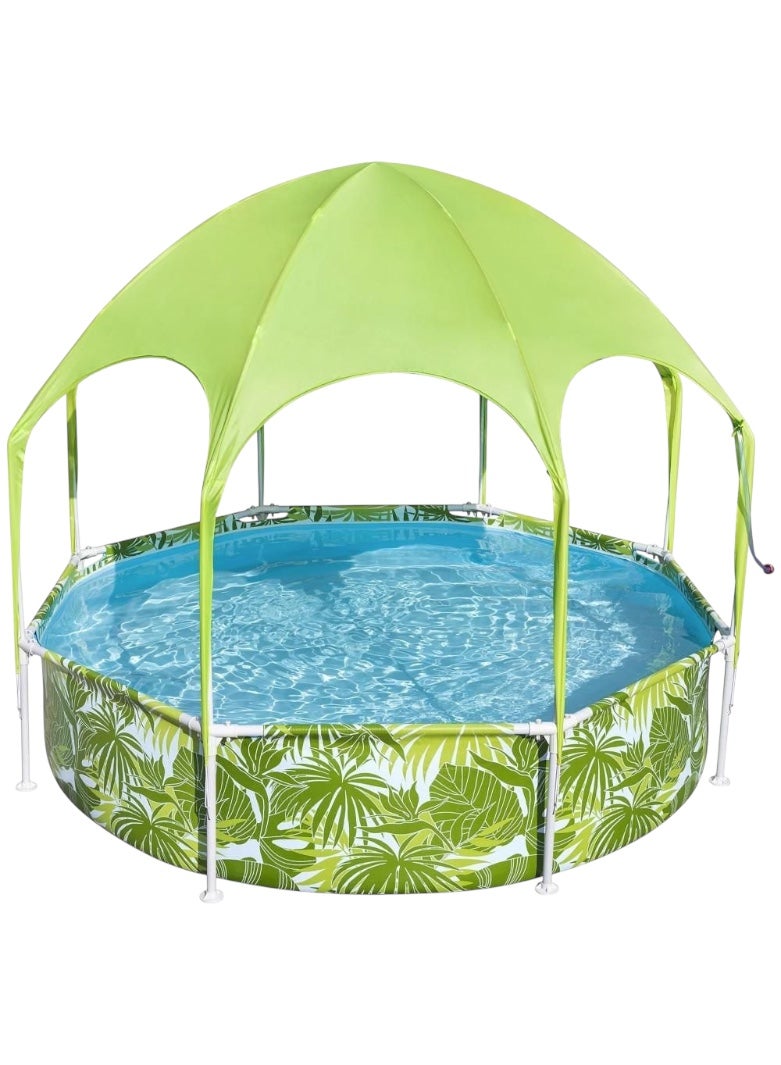Bestway Bestway 8" x 20" (2.44m x 51cm) Kids Play Pool with Shade - Sun Protection, Safe & Refreshing Fun for Little Ones - Image 3