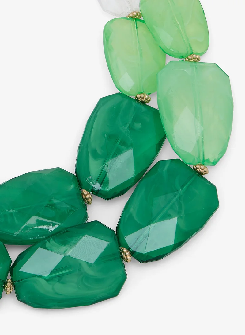 ايلا Green Resin Detail Chunky Necklace