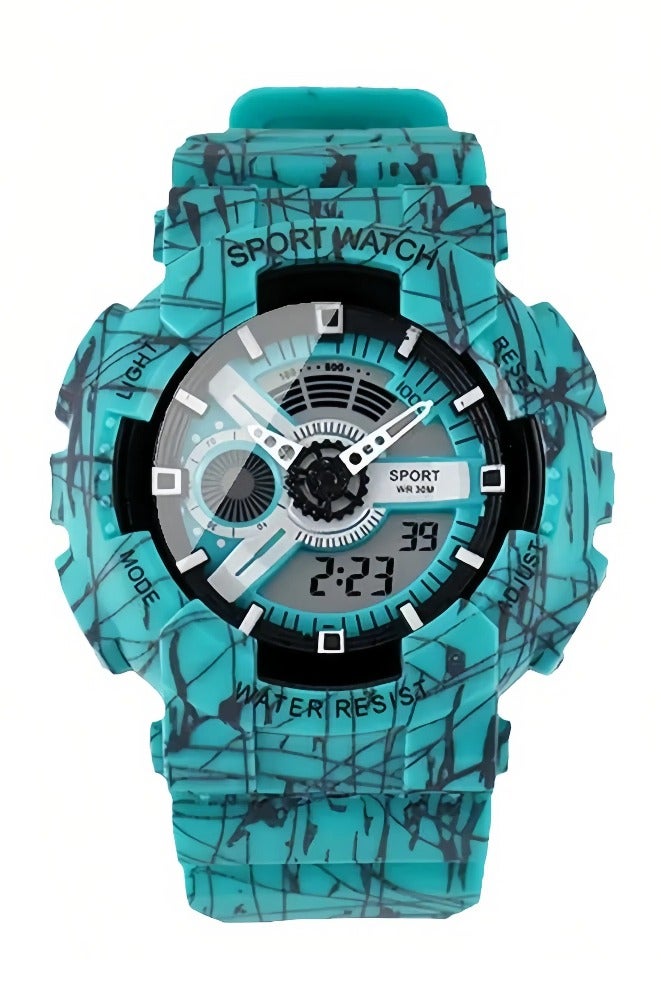 beteno Watch for Men Digital Sports Watch, LED Light Large Analog Digital Display Waterproof Watch with Alarm Stopwatch Hourly Chime Multi-Function Wrist Watches - Image 1