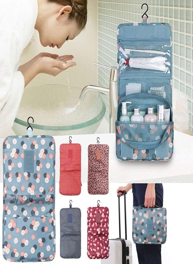 PRISMAXIC Women's Flower Waterproof Hanging Travel Cosmetic Toiletry Bag (Multicolor) - Image 4