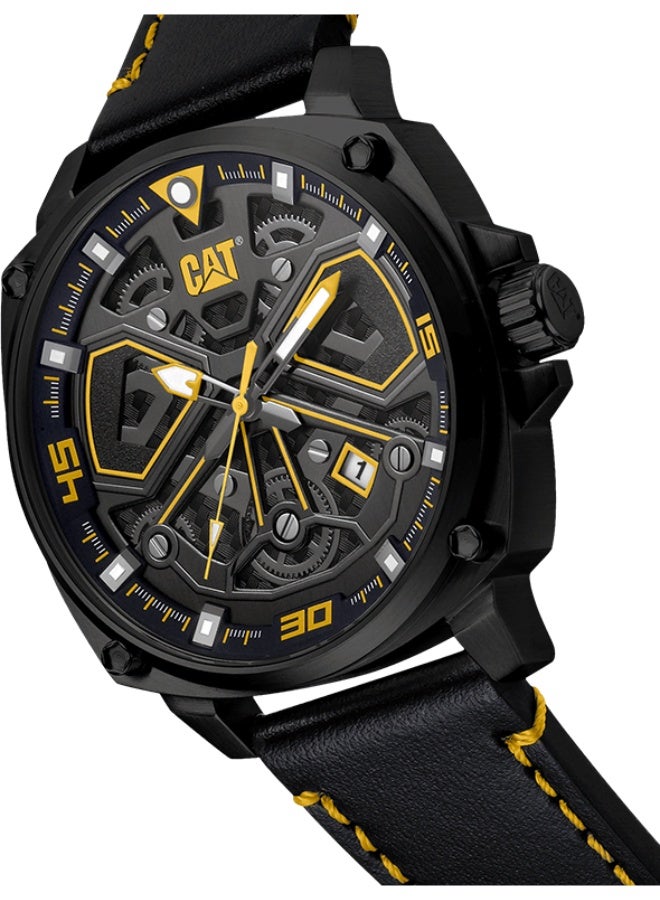 كاتربلر ساعة رجالية من كاتربيلر، موديل AJ.161.34.127، قطر العلبة 44 مم، لون المينا أسود - Image 2