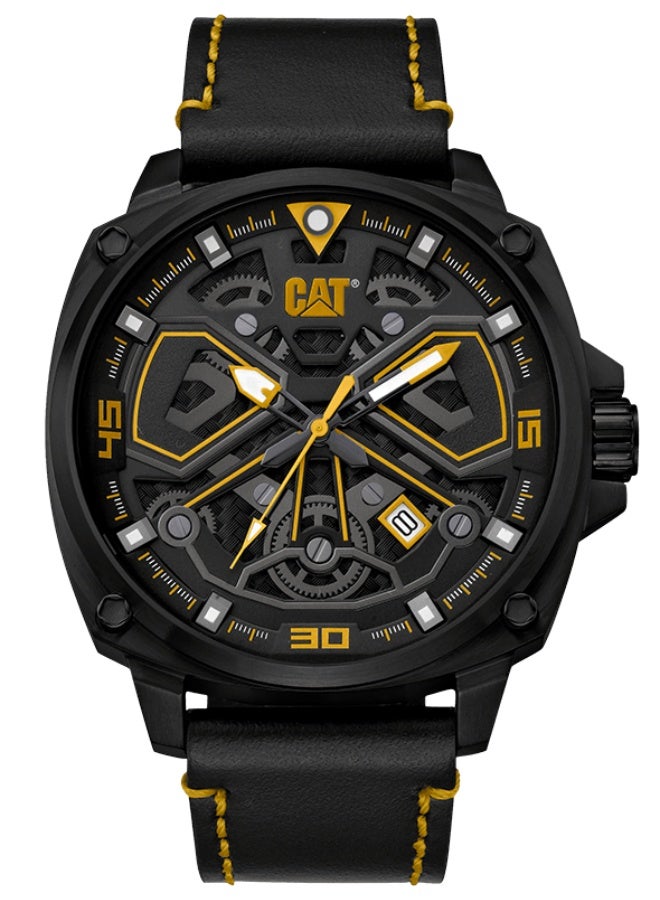 كاتربلر ساعة رجالية من كاتربيلر، موديل AJ.161.34.127، قطر العلبة 44 مم، لون المينا أسود - Image 1